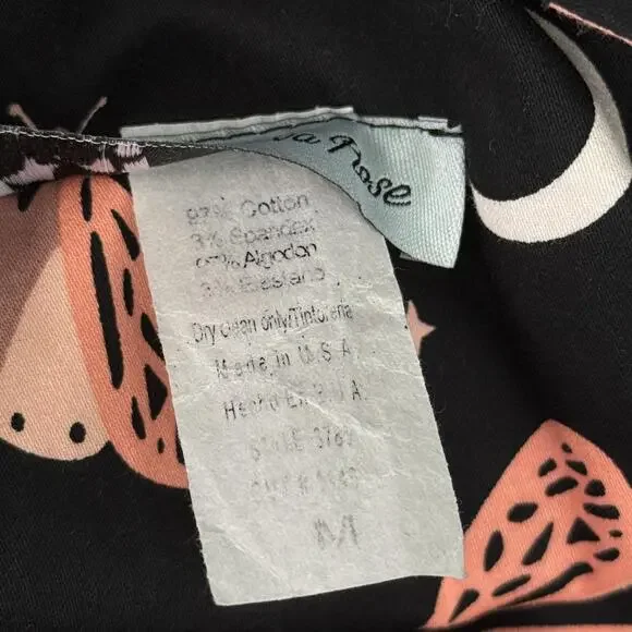 Eva Rose Dress Womens Medium Moth Celestial Fit Flare Sweetheart Y2K Rockabilly - Picture 9 of 11